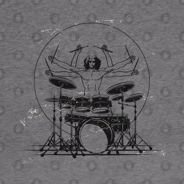 Vitruvian man parody of playing the drums for drummers funny by Emart